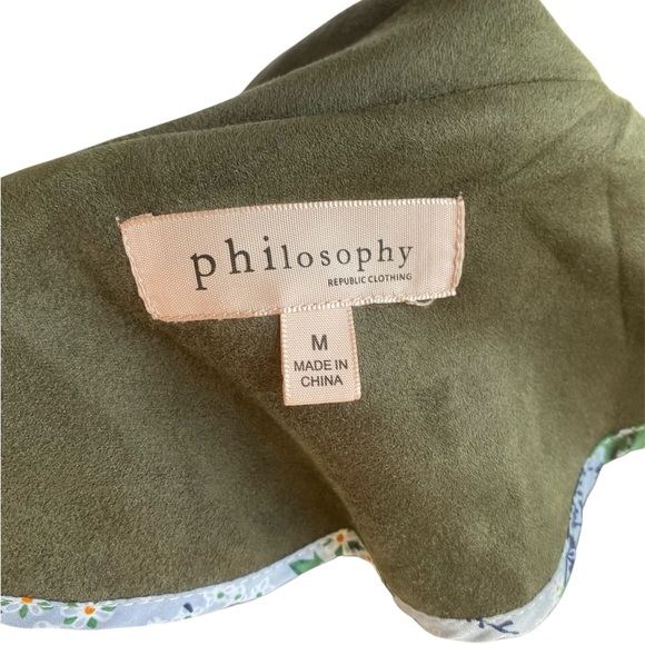 Philosophy Olive Leather Jacket - Picture 8 of 8